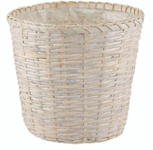 52-Pack 6 Inch White Rattan Basket Pot Covers