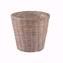 18 Pcs - White Rattan Basket Pot Covers - 8 Inch