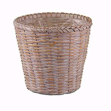 12 Pcs - White Rattan Basket Pot Covers - 10 Inch