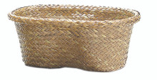 60 Pcs - Palm Leaf Double Bloomer Baskets - 4 Inch