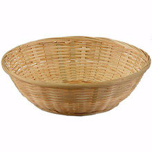 100 Pcs - Round Natural Bamboo Baskets - 10 Inch