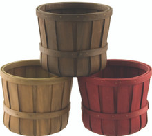 18 Pcs - 3 Assorted Chipwood Basket Pot Covers - 7 Inch