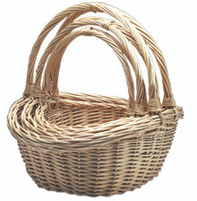 8 Sets of 3 Oval Willow Baskets with Handle