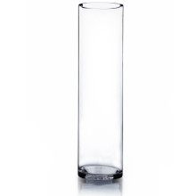 5" x 20" Clear Glass Cylinder Vase - 6 Pieces