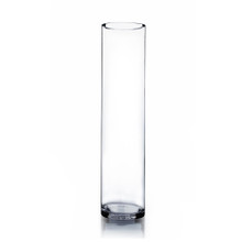 5" x 24" Clear Glass Cylinder Vase - 6 Pieces
