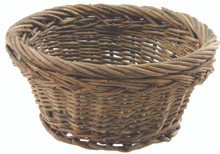 80 Pcs - Rustic Willow Bowl Baskets with Double Rim - 8 Inch