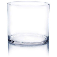 6" x 6" Clear Glass Cylinder Vase - 12 Pieces