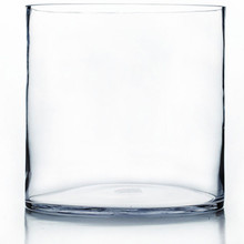 8" x 8" Clear Glass Cylinder Vase - 6 Pieces