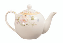 12 Sets - Pink Rose Porcelain Teapots