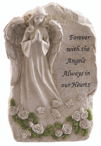 16 Pcs - Forever With The Angels Memorial Stone ~ Polyresin