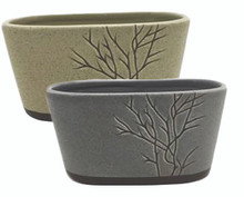 8 Pcs - Assorted Branching Pattern Oval Planters - 8.5 Inch
