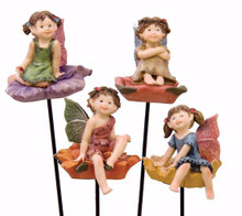 48 Pcs - Polyresin Fairy Pick (4 Assorted, 11.25 Inch)