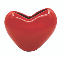 12 Pcs - Red Heart Vases - 3 Inch