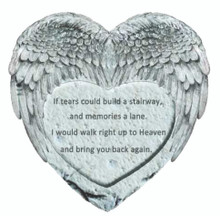 6 Pcs - Heart/Angel Wings Stepping Stone ~ Cement