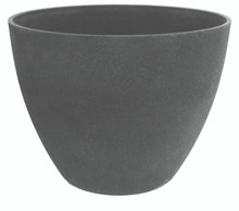 6 Pcs - CeraMix Plastic 11 Inch Blackwash Nova Planters 2 Gal.