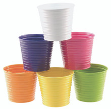 36 Pcs - Assorted Bright Tone Ribbed Metal Pot Covers - 4.5 Inch