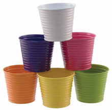 36 Pcs - Assorted Bright Tone Ribbed Metal Pot Covers - 7 Inch