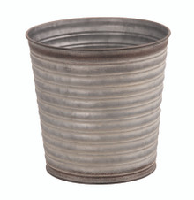 36 Pcs - Rustic Ribbed Metal Pot Covers - 6 Inch