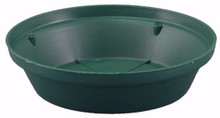 36 Pcs - 8 Inch Saucers - Green Plastic