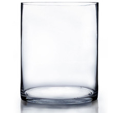 8" x 12" Clear Glass Cylinder Vase - 6 Pieces