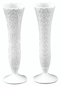 36 Pcs - 9 Inch Bud Vases - White Plastic