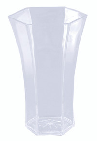 18 Pcs - 10 Inch Rose Vases - Clear Plastic