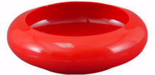 24 Pcs - 6 Inch Ming Dishes - Red Plastic
