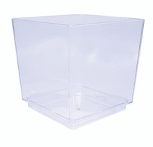24 Pcs - 4 Inch Plastic Cube - Clear Plastic