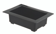 24 Pcs - Rectangular Euro Trays - Black Plastic