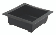 24 Pcs - Square Euro Trays - Black Plastic