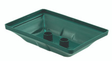 24 Pcs - Green Centerpiece Candleholder Trays - Green Plastic