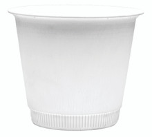 24 Pcs - Diamond Line - 8 Inch Band-It Buckets - White Plastic