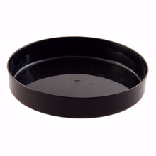 24 Pcs - 7.25 Inch Designer Dishes - Black Plastic