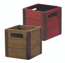 24 Pcs - Assorted Square Wooden Planters - 4 Inch