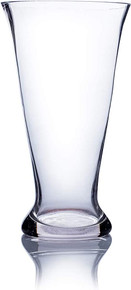 9.5" Taper Down Cylinder Vase with Base - 12 Pieces