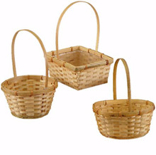 24 Pcs - Natural Assorted Bamboo Baskets