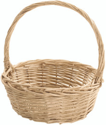 4 Pcs - Natural Round Willow Baskets with Handle - 13 Inch