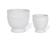 6 Sets - Ceramic Planter Pots (12 Pcs Total) White