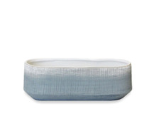 12 Pcs - 10 Inch Two-Toned Blue Ceramic Planter