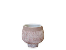 12 Pcs - 4 Inch Ceramic Two-Toned Coffee Planter Pot