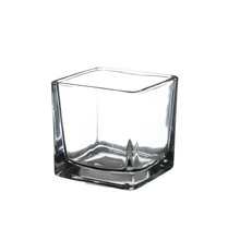 2.5" x 2.5" Clear Small Glass Cube/Votive Candle Holder - 72 Pieces