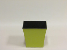 16 Pcs - Plastic 6 Inch Square Planter Pot Lime Green