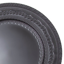 Case of 24 Lace Rim Melamine Charger Plate 13" - Black