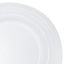 Case of 24 Lace Rim Melamine Charger Plate 13" - White