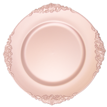 Case of 24 Baroque Filigree Edge Melamine Charger Plate 13" - Blush