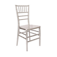 Sparkling Glitter Silver Champagne Chiavari Chair One-Piece Frame Stackable Indoor/Outdoor