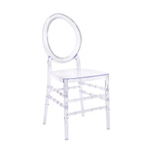 Clear Oval Ring Resin Chair Stackable Indoor/Outdoor - Transparent, Ice, Crystal