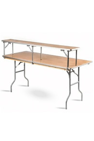 72″ x 12″ Rectangle Bar Top, Buffet Riser with Metal Edges , Connects to 3/4″ Surfaces Product