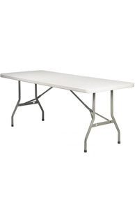 6 Foot (72″ x 30″) Rectangle Heavy Duty Plastic Folding Banquet Table