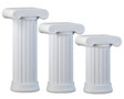 Ionic columns with round pedestal bases